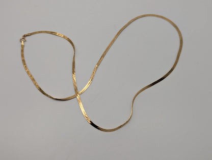14k ITALY Solid Gold Omega Chain X Design Chain Gold Custom Necklace 20"