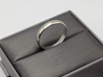 14k White Gold Wedding Band 14k White Gold Anniversary Ring. 14k White Gold Mens Ring