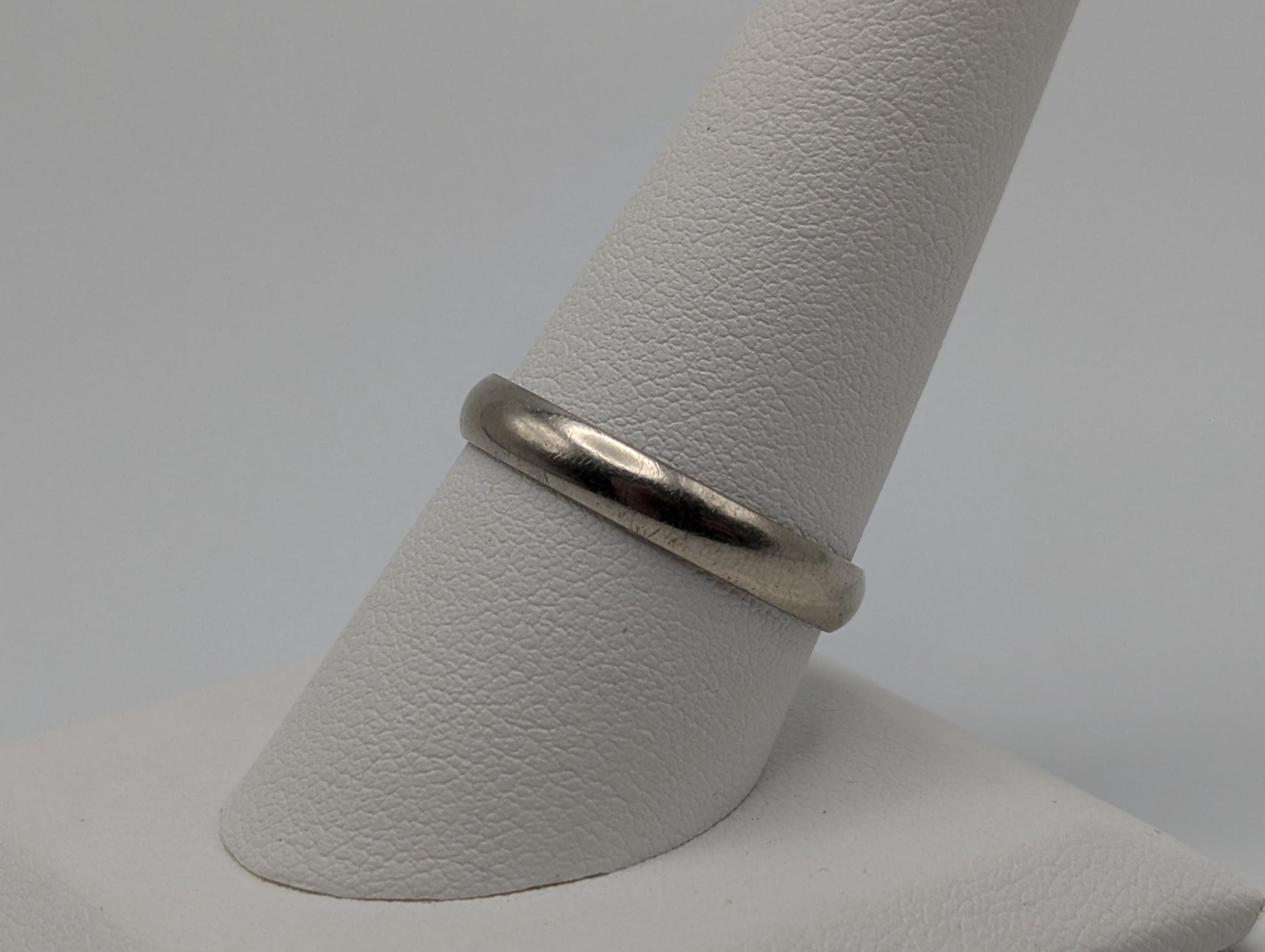 14k White Gold Wedding Band 14k White Gold Anniversary Ring. 14k White Gold Mens Ring