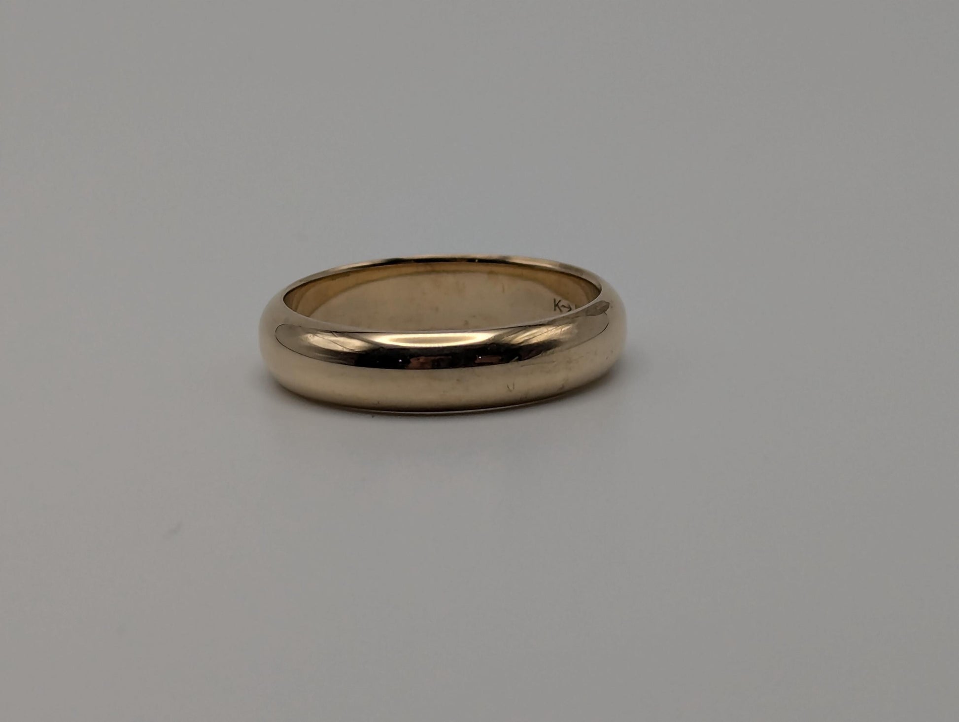 14k Heavy Yellow Gold 5mm Wedding Band Gold Anniversary Ring Mens Ring