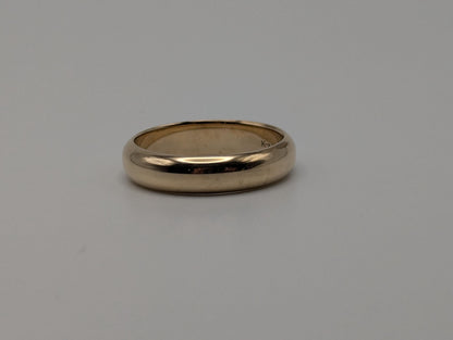 14k Heavy Yellow Gold 5mm Wedding Band Gold Anniversary Ring Mens Ring
