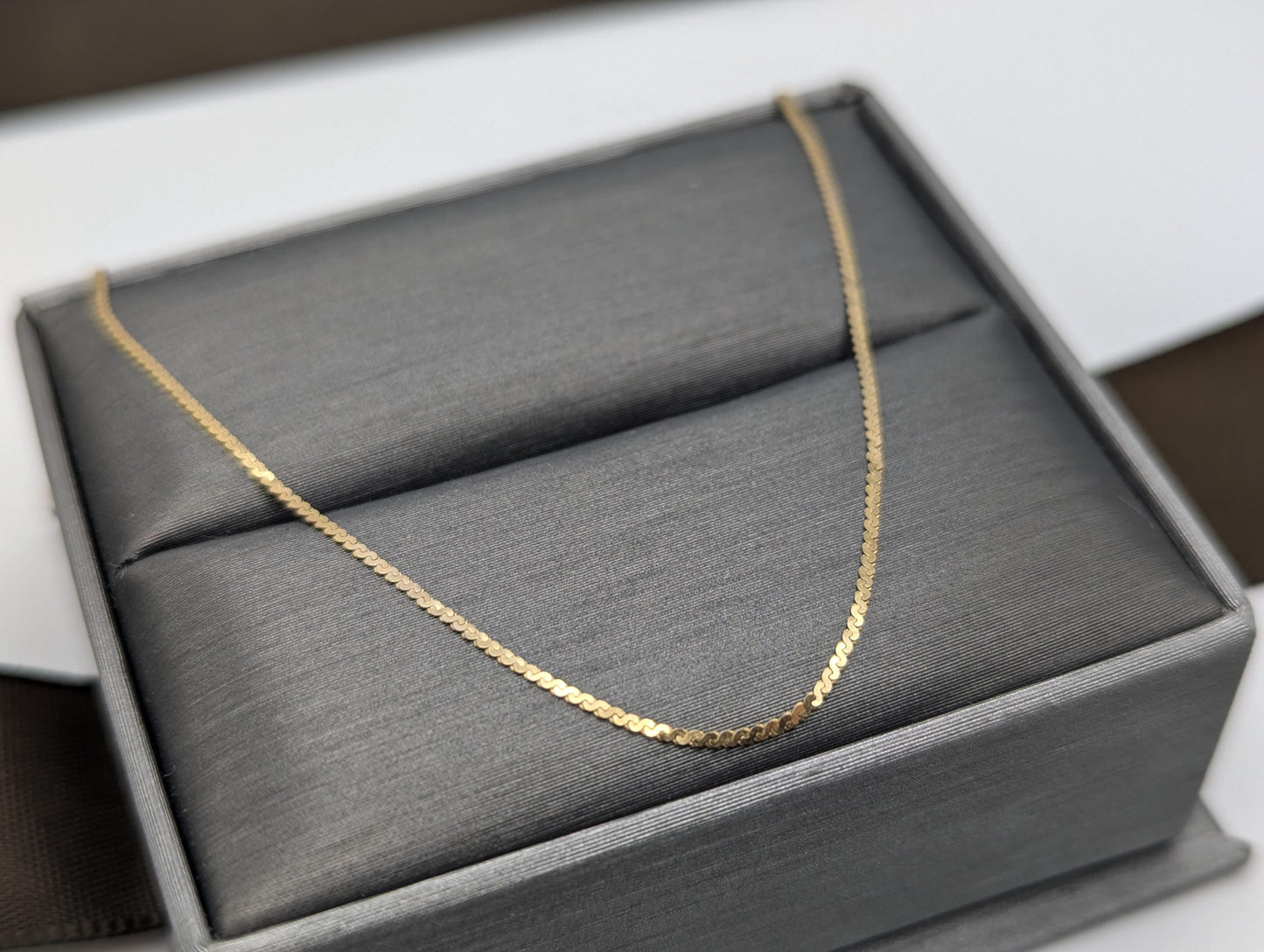 14k Yellow Gold Italy Speciality Box Chain Necklace Yellow Gold Italian Chain 18"