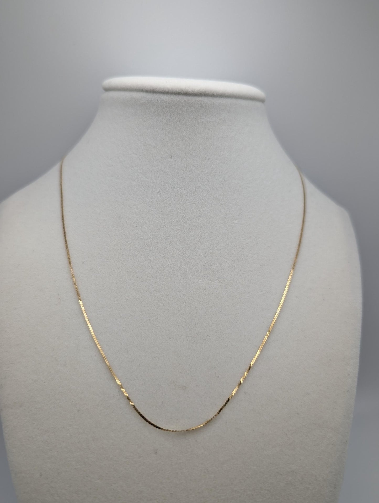 14k Yellow Gold Italy Speciality Box Chain Necklace Yellow Gold Italian Chain 18"