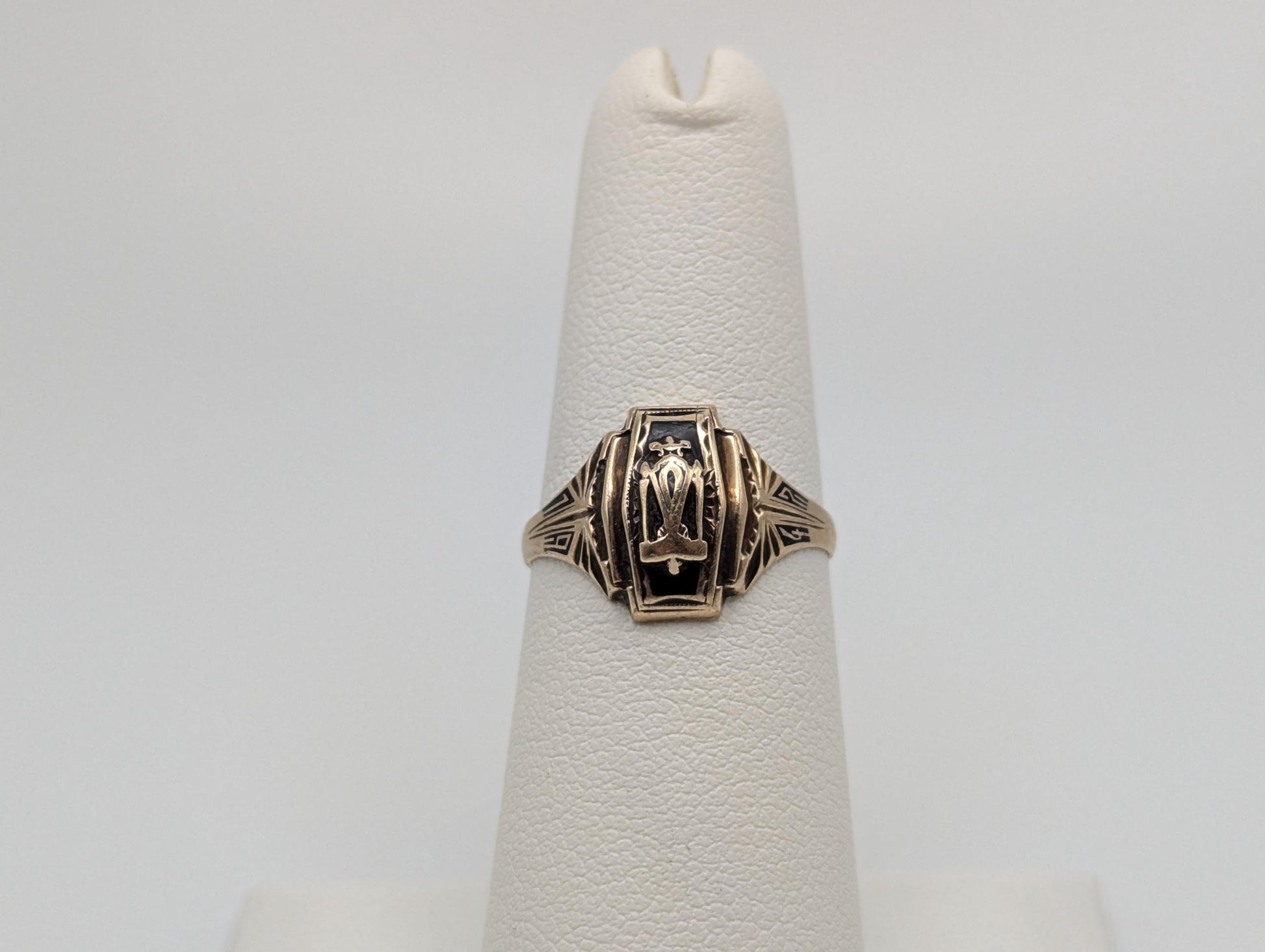 Antique 10k 1942 Jostens Class Ring. Vintage Class Ring. Signet Ring.