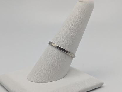 10k White Gold Wedding Ring Band Vintage Wedding Ring Comfort Fit Band