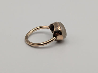 Vintage 10k Yellow Gold Rutile Quartz Ring Cabochon Rutile Quartz Ring.