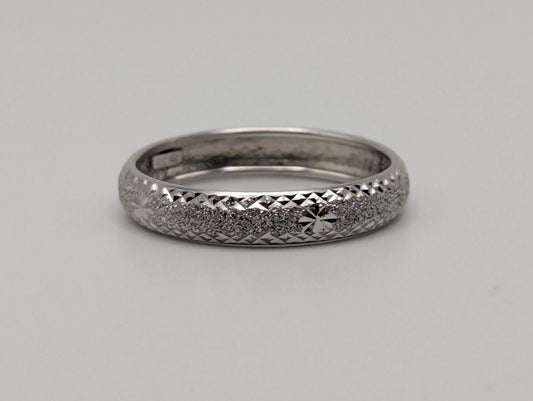 14k White Gold Designer Slc Etched Wedding Ring Band Vintage Wedding Ring