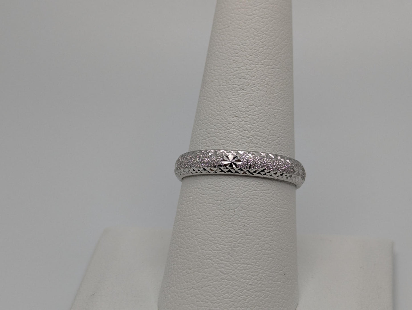 14k White Gold Designer Slc Etched Wedding Ring Band Vintage Wedding Ring