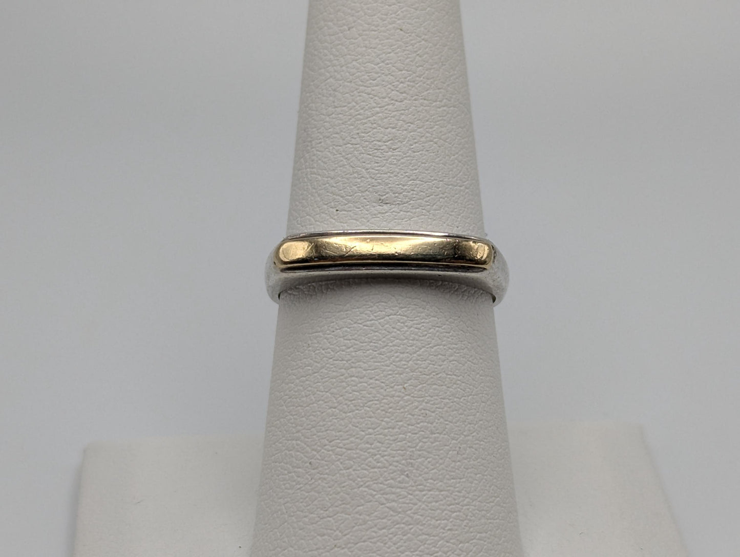 Sterling Silver Gold Square Ring Sterling Silver Signet Ring. Pinky Ring.