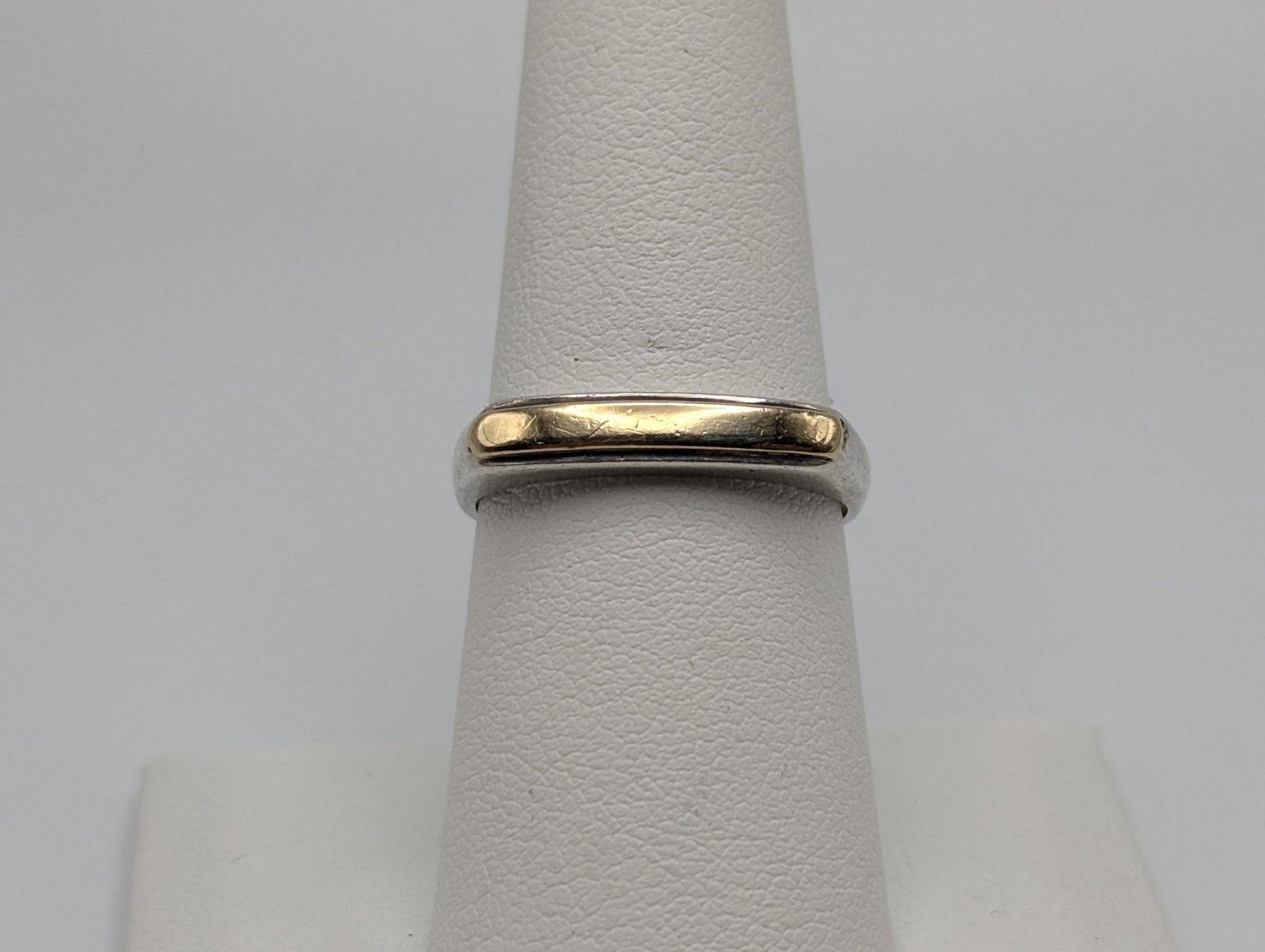 Sterling Silver Gold Square Ring Sterling Silver Signet Ring. Pinky Ring.