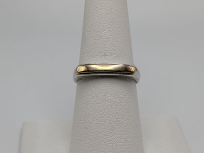 Sterling Silver Gold Square Ring Sterling Silver Signet Ring. Pinky Ring.