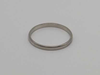 10k White Gold Wedding Ring Band Vintage Wedding Ring Comfort Fit Band