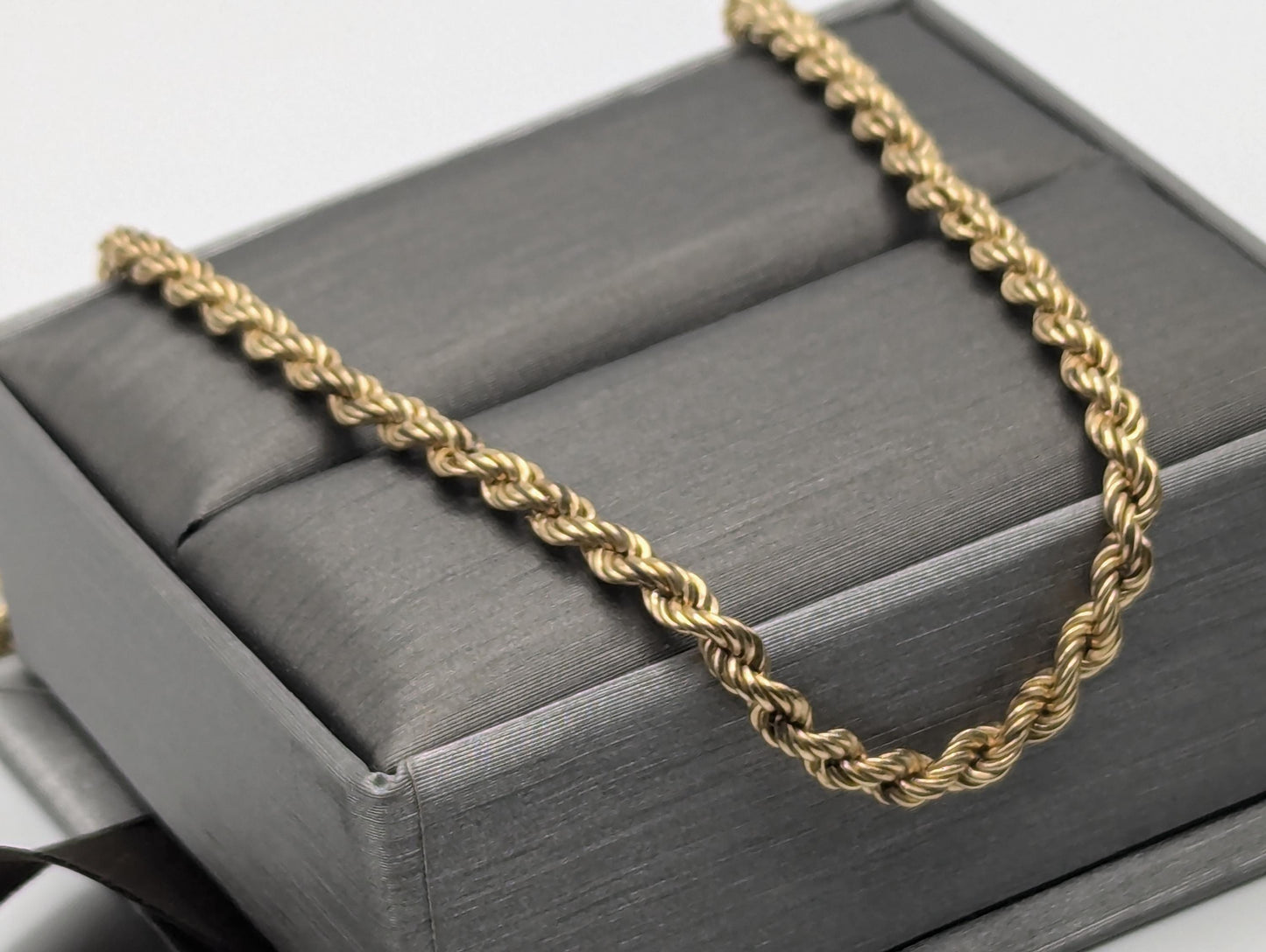 14k Yellow Gold Classic Rope Chain 16" Classic Gold Silk Rope Necklace