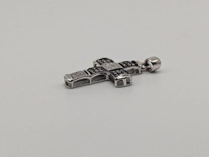 10K White Gold .27ctw Diamond Cross Pendant Crucifix Pendant Multi-Tone Gold Pendant