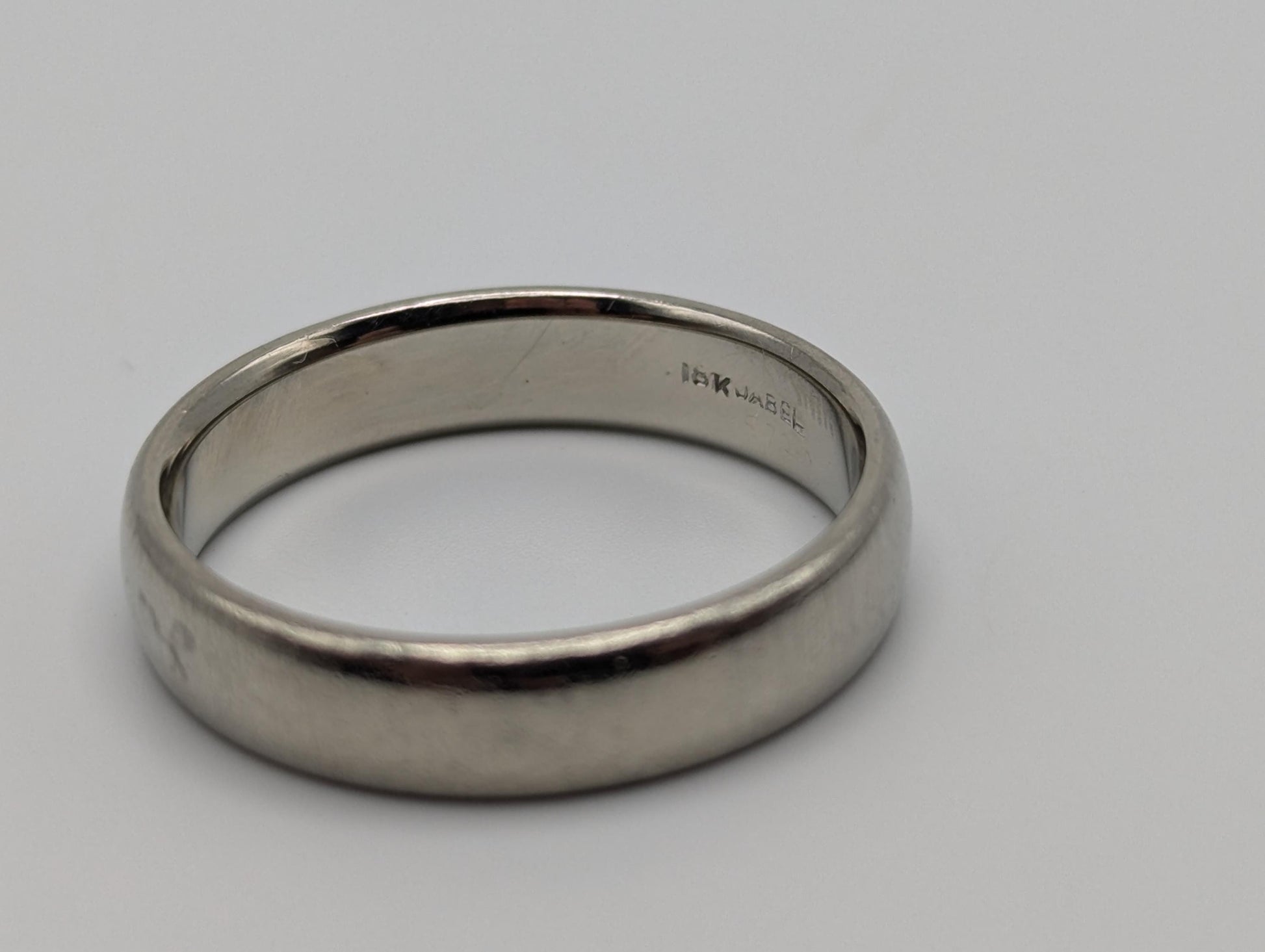 White Gold 18k JABEL 5.0mm HEAVY 7.9g Wedding Band Anniversary Unisex Band Ring