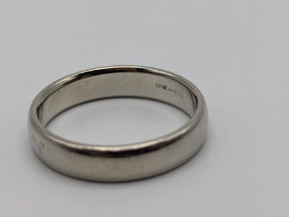 White Gold 18k JABEL 5.0mm HEAVY 7.9g Wedding Band Anniversary Unisex Band Ring