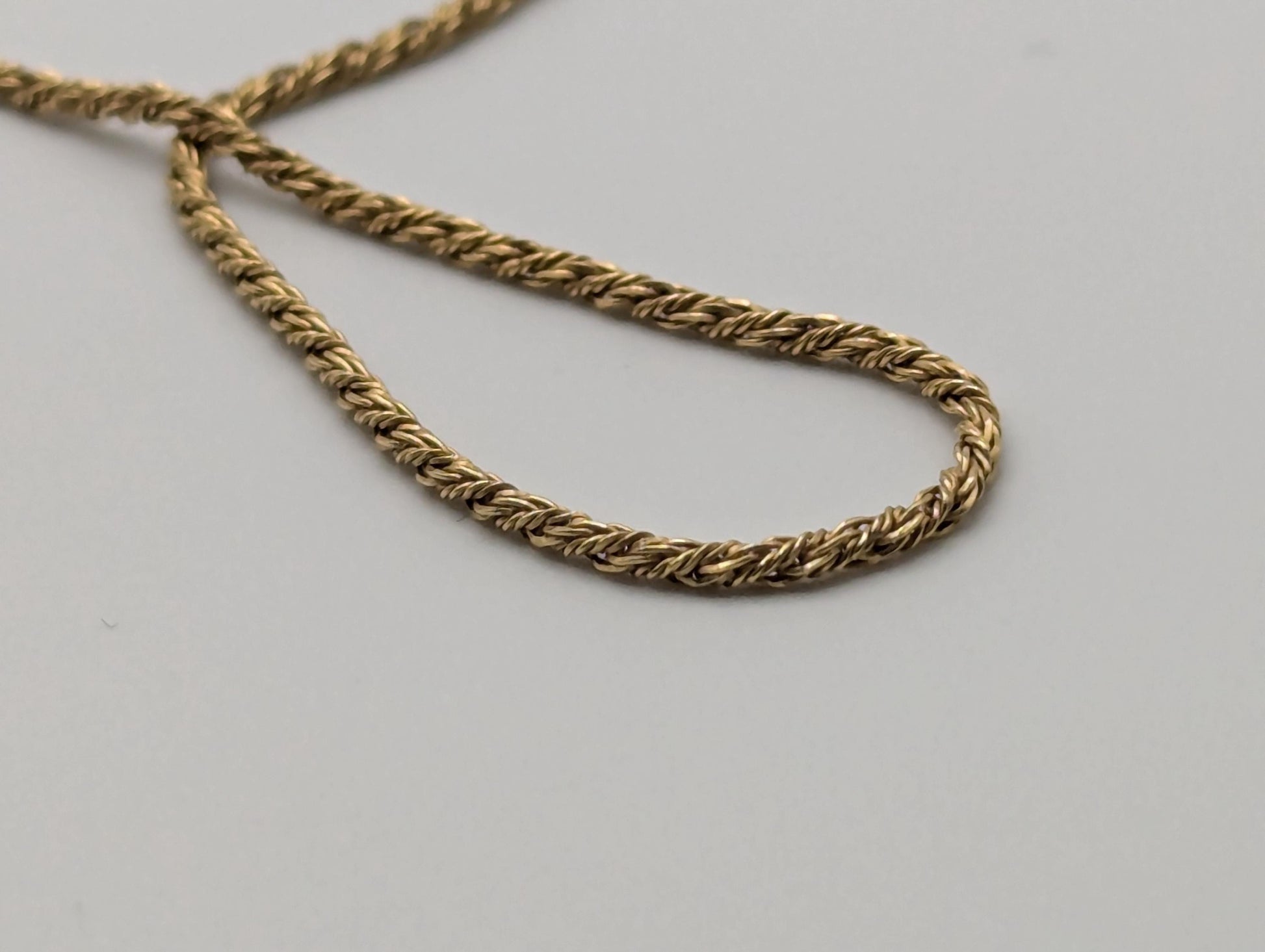 14k Yellow Gold ITALY Mesh Rope Chain. Speciality Italy Necklace 18"