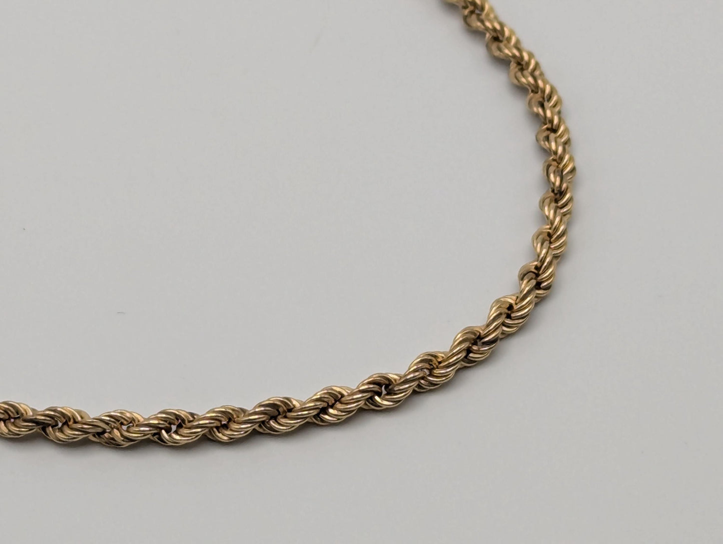 14k Yellow Gold Classic Rope Chain 16" Classic Gold Silk Rope Necklace