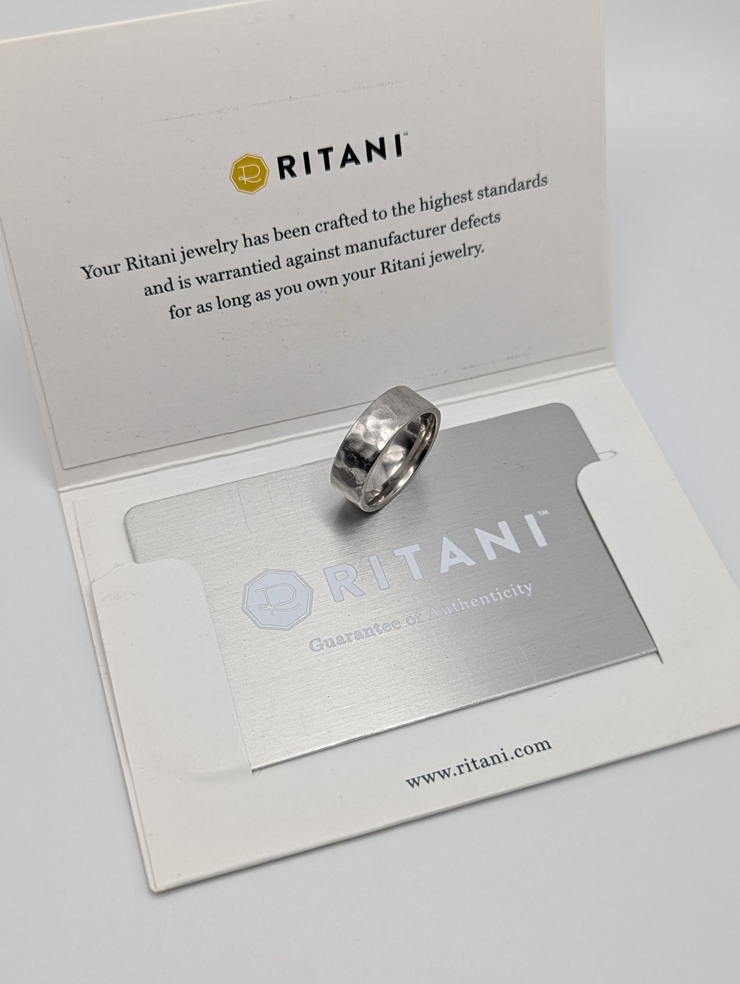 Ritani Platinum HEAVY 8.4 gr Wedding Band Anniversary Band Mens Textured Wedding Ring