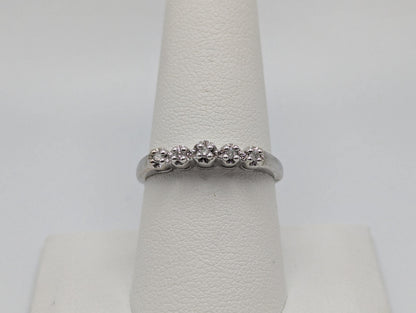 10k White Gold Band Diamond Engagement Promise Ring Wedding Ring