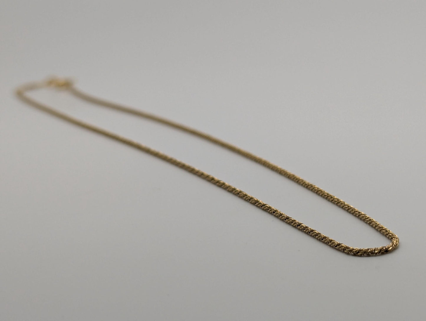 14k Yellow Gold ITALY Mesh Rope Chain. Speciality Italy Necklace 18"