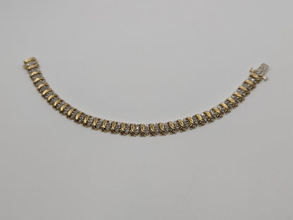 10k Diamond Tennis 13g Bracelet 2.4 ctw. 7" Womens Diamond Tennis Bangle