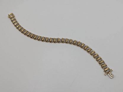 10k Diamond Tennis 13g Bracelet 2.4 ctw. 7" Womens Diamond Tennis Bangle