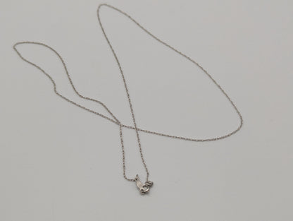 14k White Gold Chain Necklace 17" Chain Dainty Chain Link Necklace