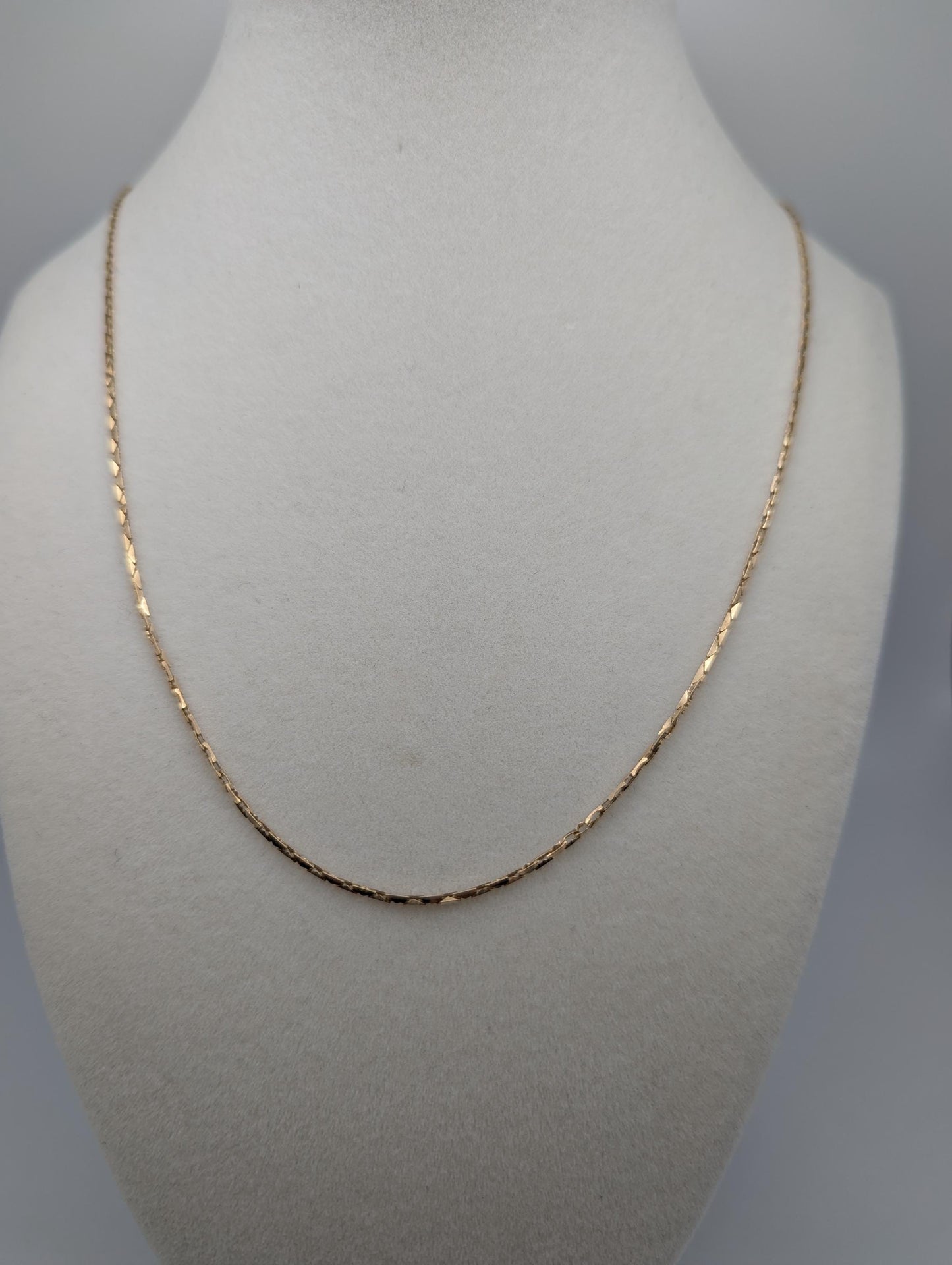 14k Yellow Solid Gold ITALY Triangle Link Chain Necklace Speciality Link Chain 24"