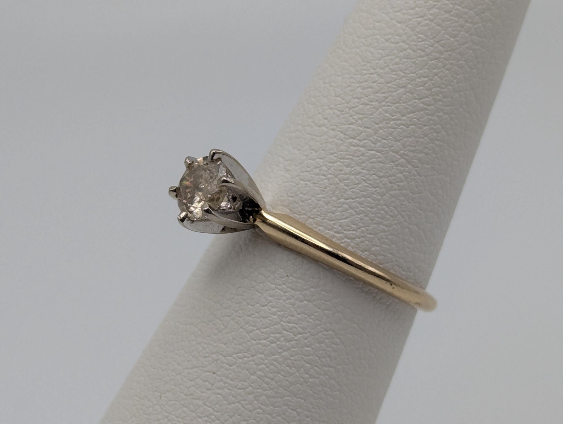 14k Yellow Gold Diamond 0.5 ct Solitaire Ring Wedding Band Promise Ring Engagement Ring