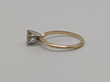 14k Yellow Gold Diamond 0.5 ct Solitaire Ring Wedding Band Promise Ring Engagement Ring