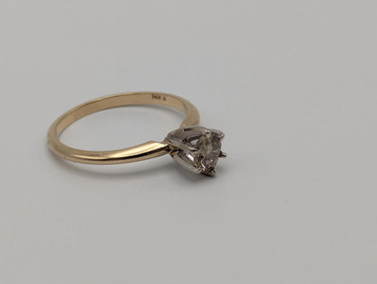 14k Yellow Gold Diamond 0.5 ct Solitaire Ring Wedding Band Promise Ring Engagement Ring