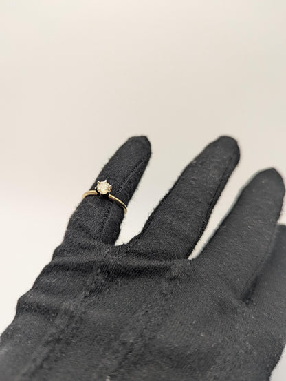 14k Yellow Gold Diamond 0.5 ct Solitaire Ring Wedding Band Promise Ring Engagement Ring