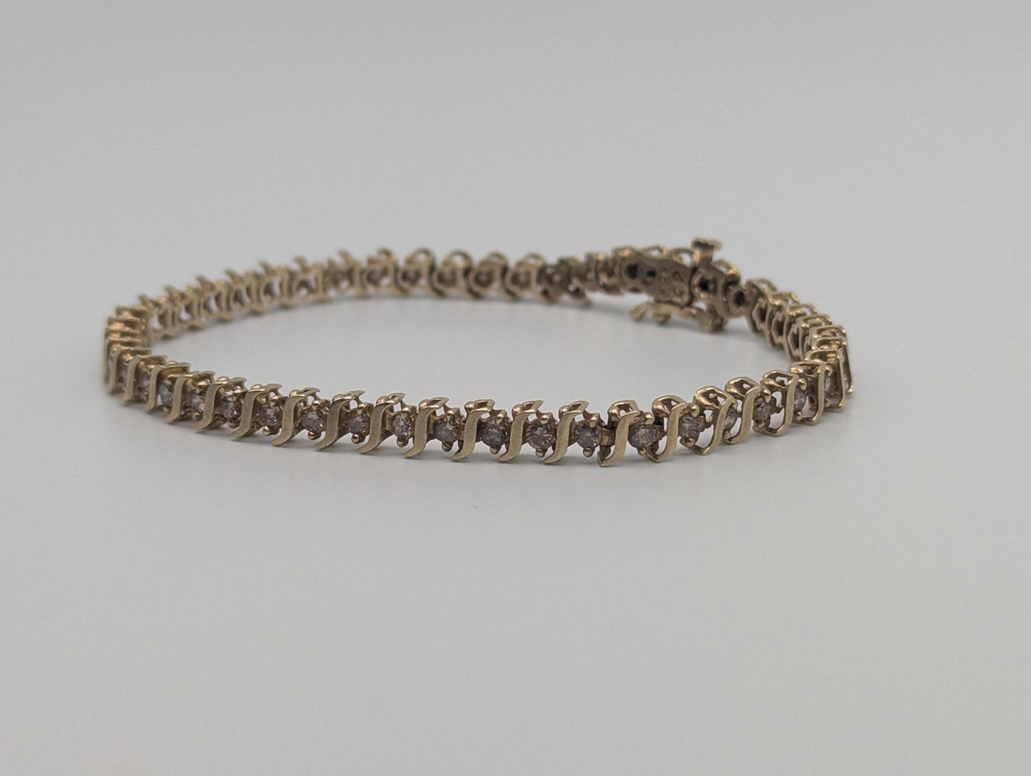 10k Yellow Gold 2.4 ctw Diamonds HEAVY 7.2 grams Bracelets Women Tennis Bracelet 7"