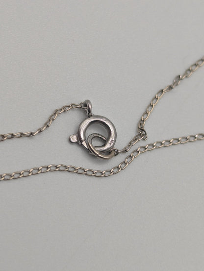 14K White Gold 1.1 ctw Diamond Love Heart w/Gold Chain Diamond Heart Pendant