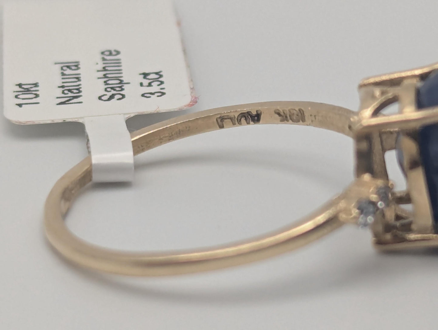 10k Yellow Gold Appraised! Oval Sapphire Diamond Promise Wedding Ring