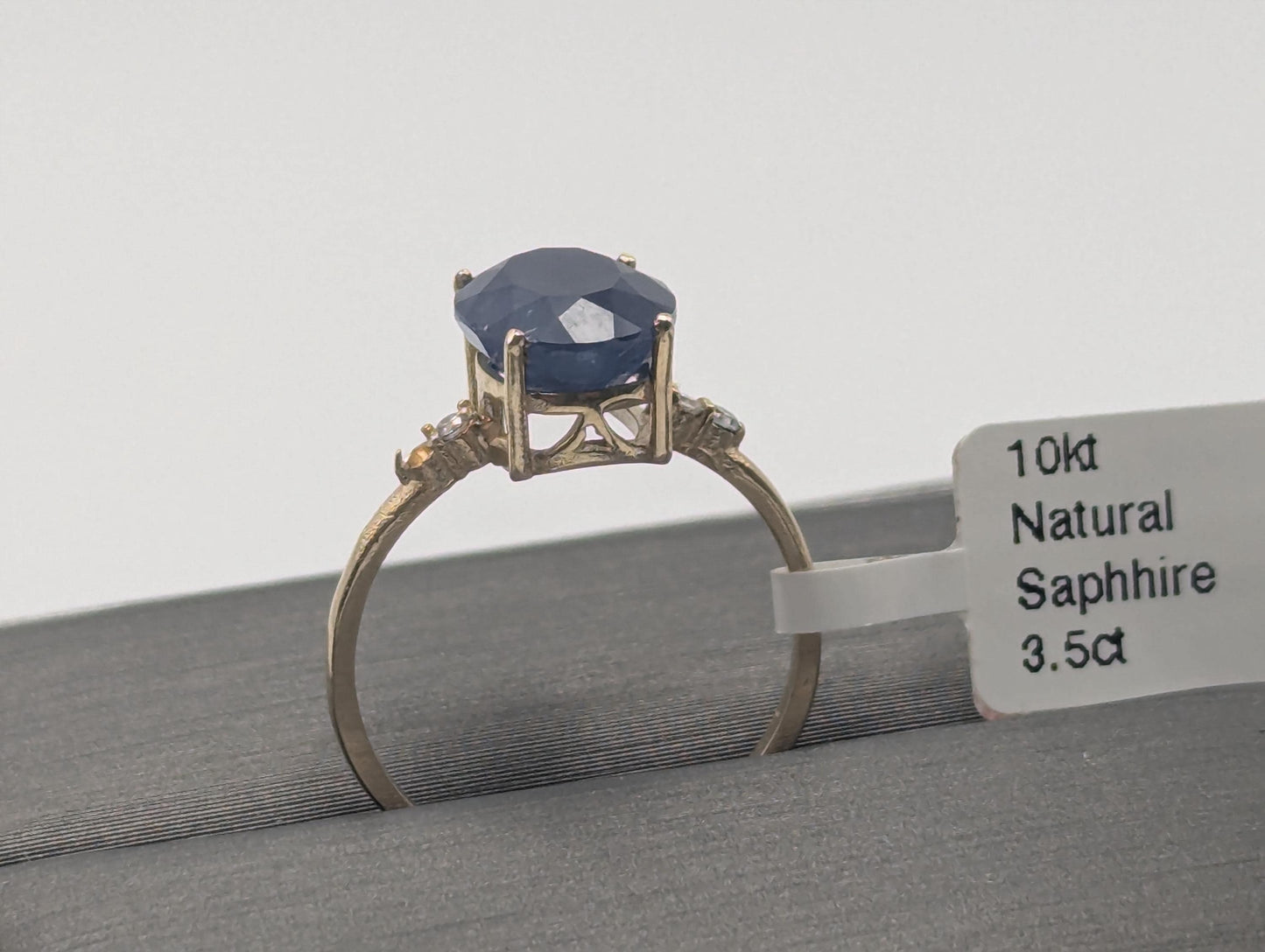10k Yellow Gold Appraised! Oval Sapphire Diamond Promise Wedding Ring