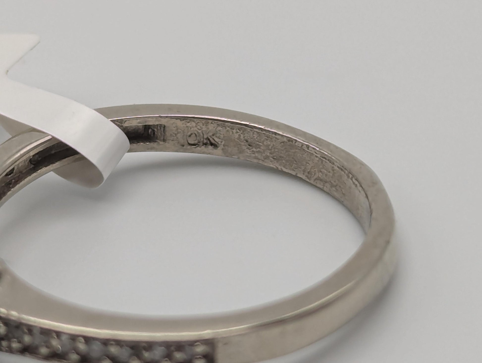 Appraised 10k White Gold Solitare 2.5ct Blue Sapphire Diamond Promise Ring