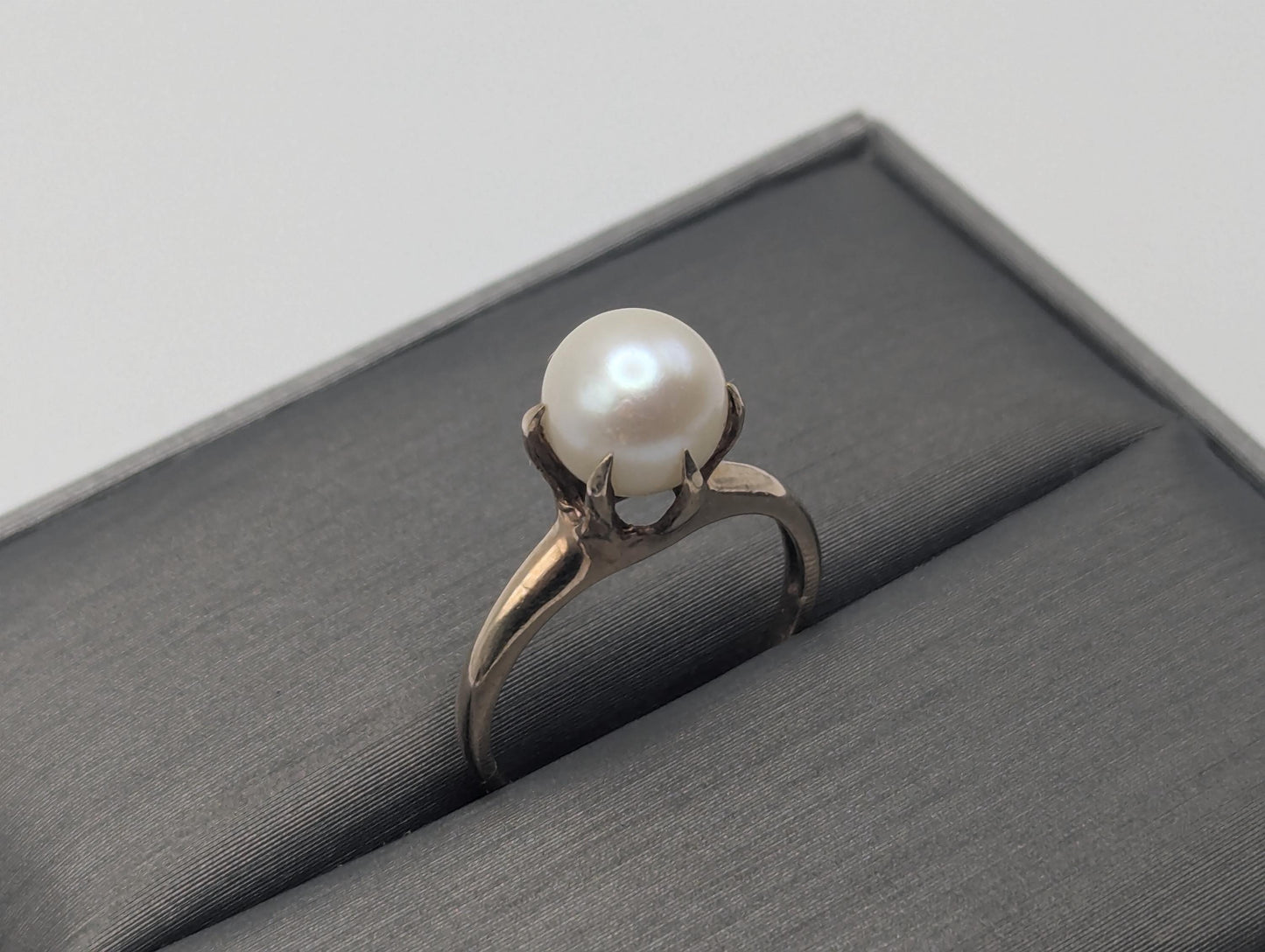 10k Vintage Yellow Gold Victorian Pearl Ring Cocktail Ring