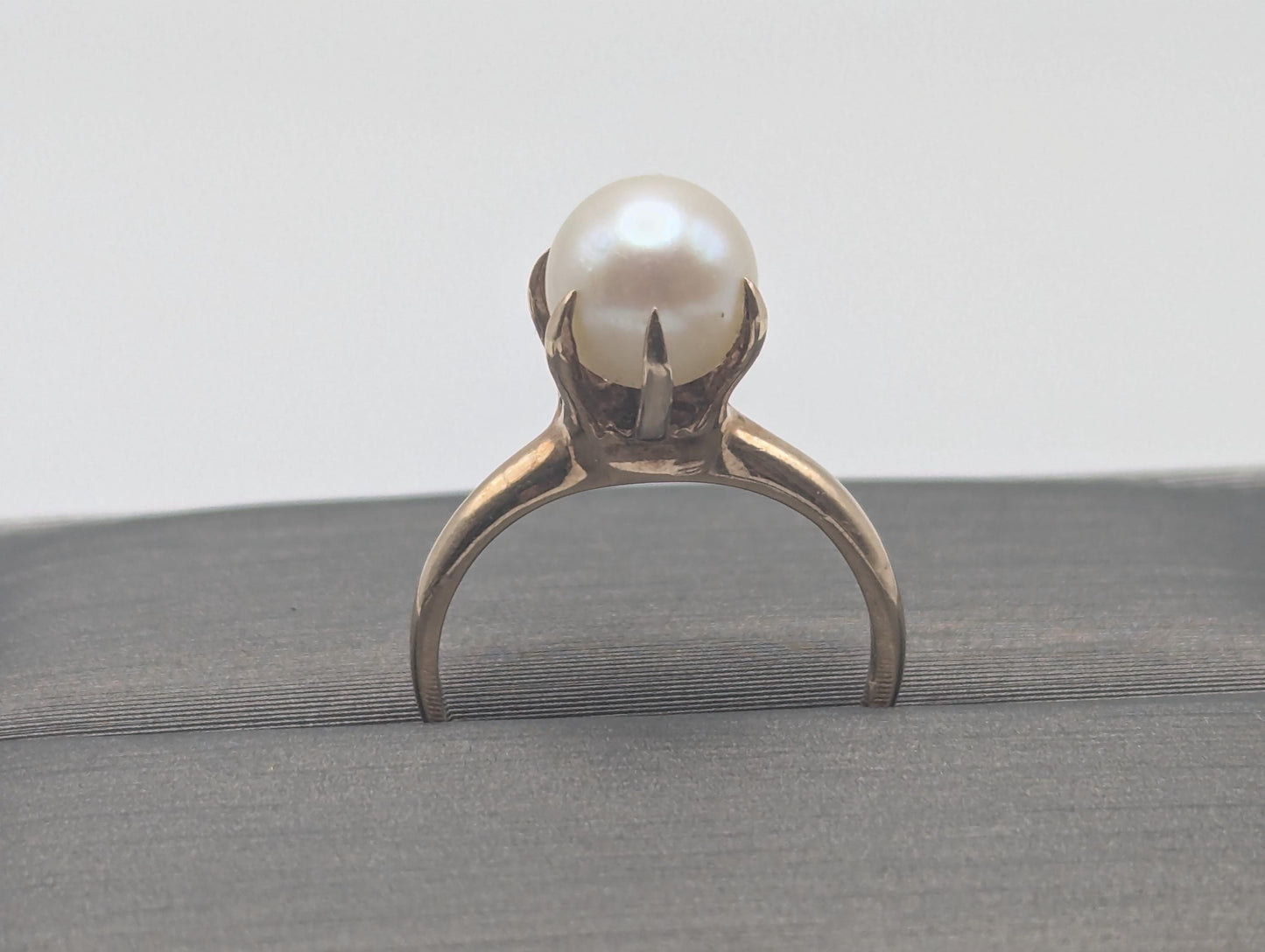 10k Vintage Yellow Gold Victorian Pearl Ring Cocktail Ring