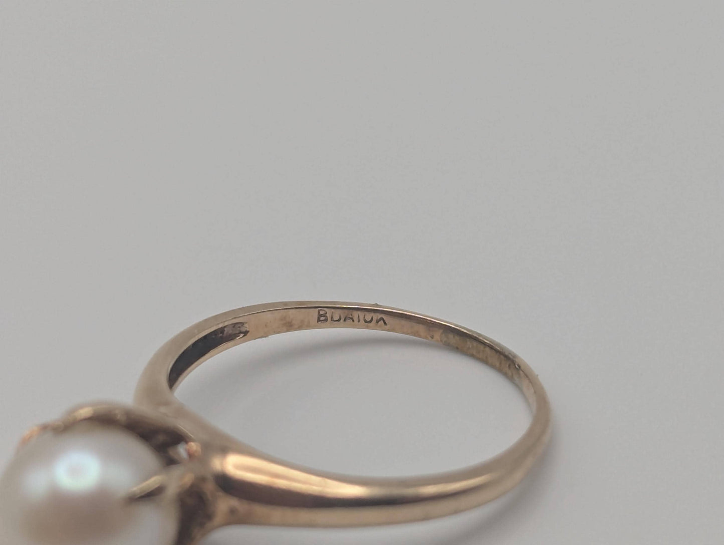 10k Vintage Yellow Gold Victorian Pearl Ring Cocktail Ring