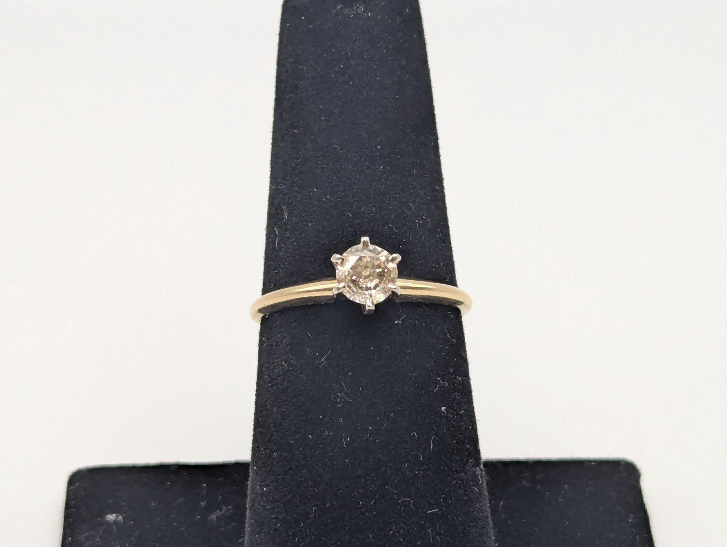 14k Yellow Gold Diamond 0.5 ct Solitaire Ring Wedding Band Promise Ring Engagement Ring