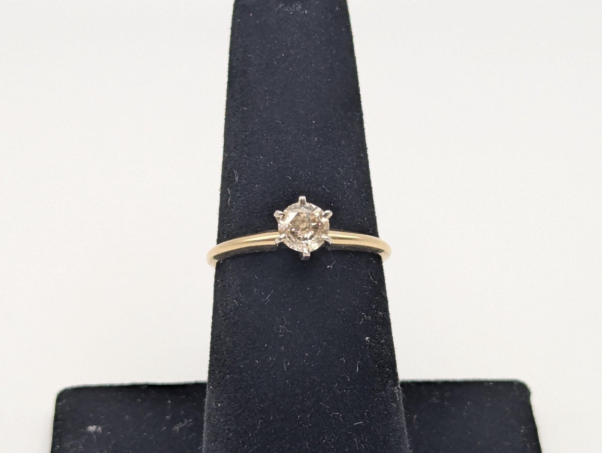14k Yellow Gold Diamond 0.5 ct Solitaire Ring Wedding Band Promise Ring Engagement Ring