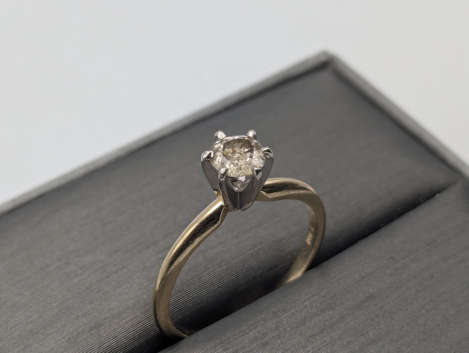 14k Yellow Gold Diamond 0.5 ct Solitaire Ring Wedding Band Promise Ring Engagement Ring