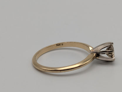 14k Yellow Gold Diamond 0.5 ct Solitaire Ring Wedding Band Promise Ring Engagement Ring