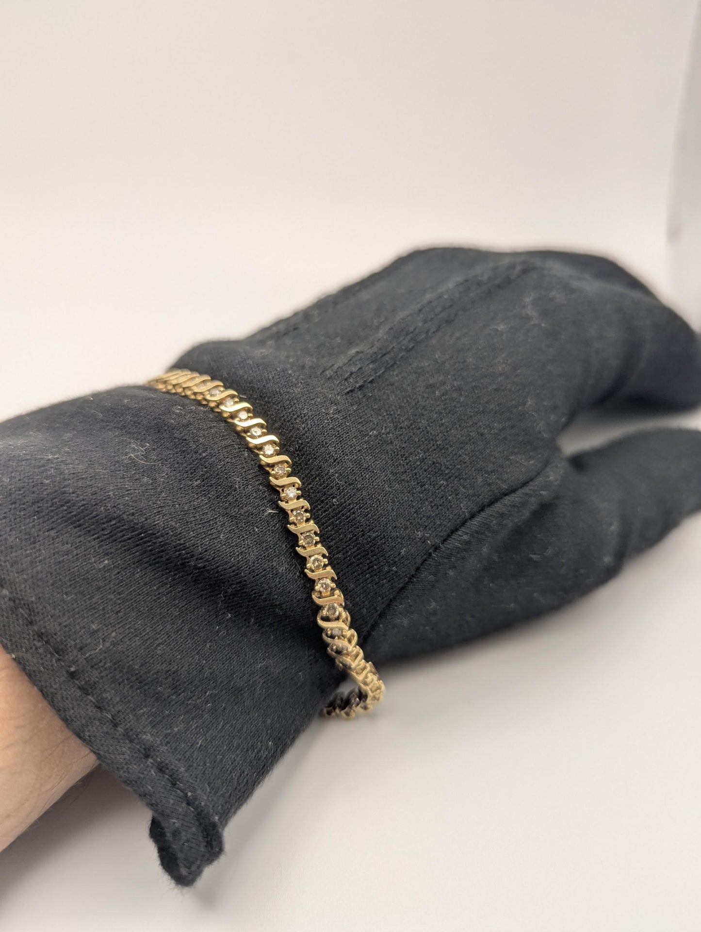 10k Yellow Gold 2.4 ctw Diamonds HEAVY 7.2 grams Bracelets Women Tennis Bracelet 7"