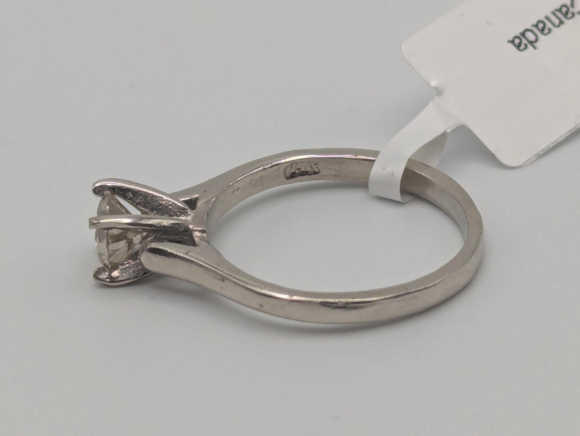 14k White Gold APPRAISED 0.5 ct Diamond Solitare Engagement Wedding Promise Ring