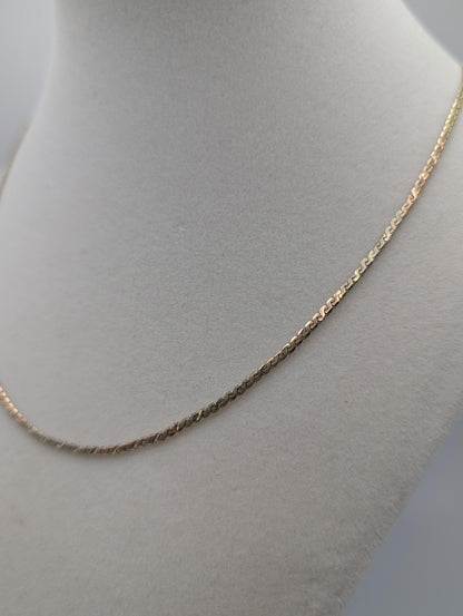 14k Yellow Gold Diamond Cut Necklace Chain Classic Gold Chain