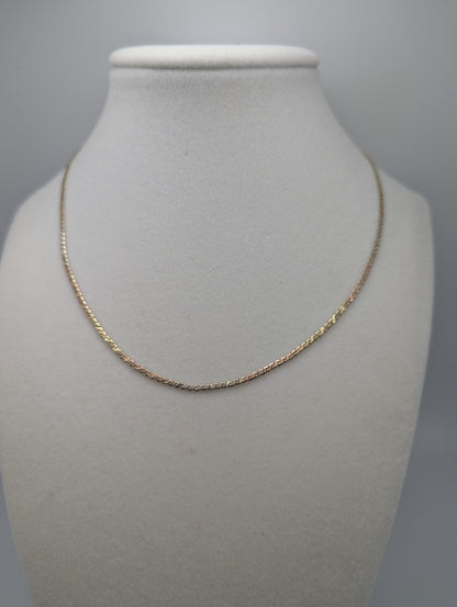 14k Yellow Gold Diamond Cut Necklace Chain Classic Gold Chain