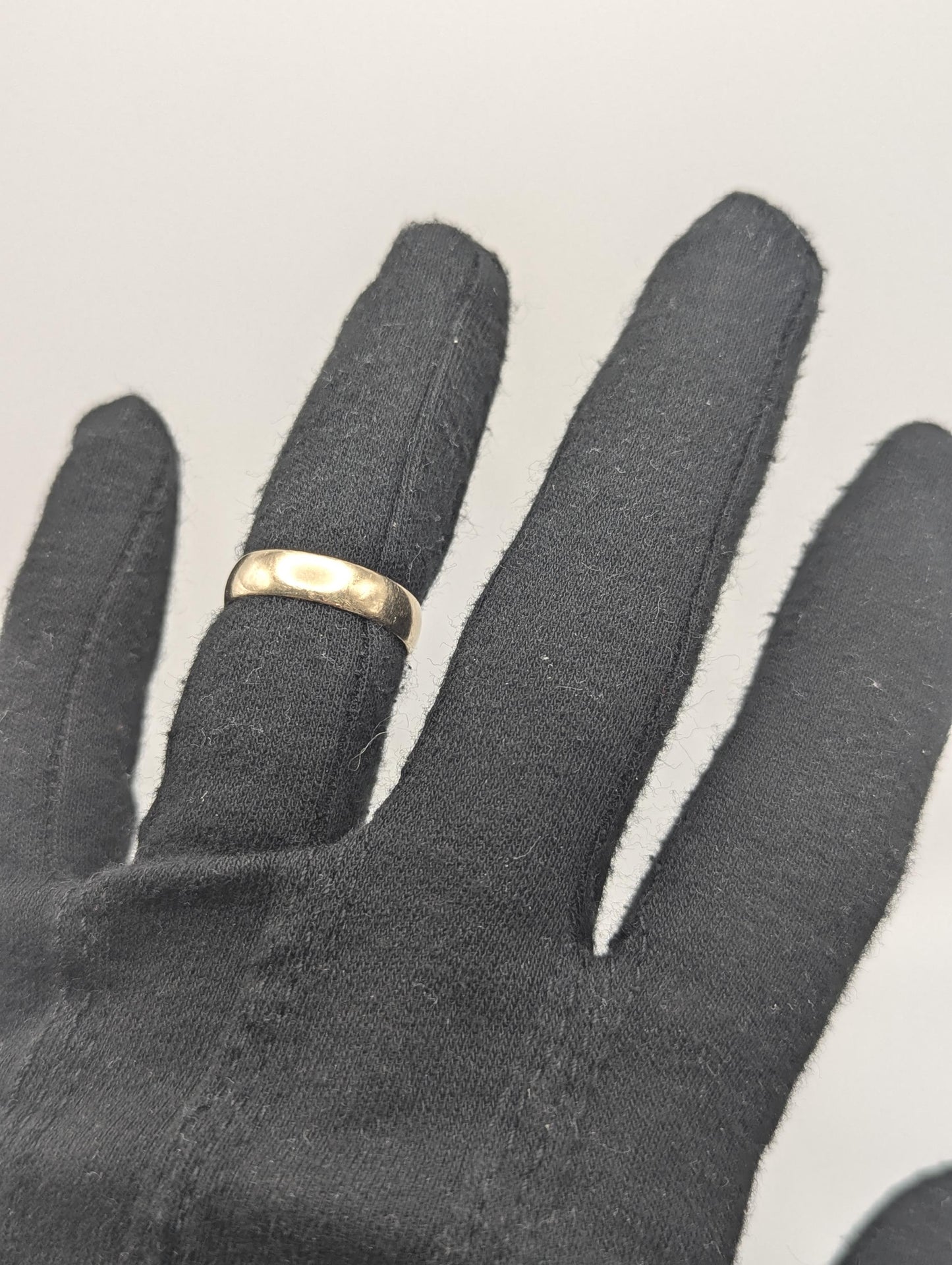 10k Yellow Gold Mens Art- Crest Wedding Ring 5mm Vintage Wedding Ring